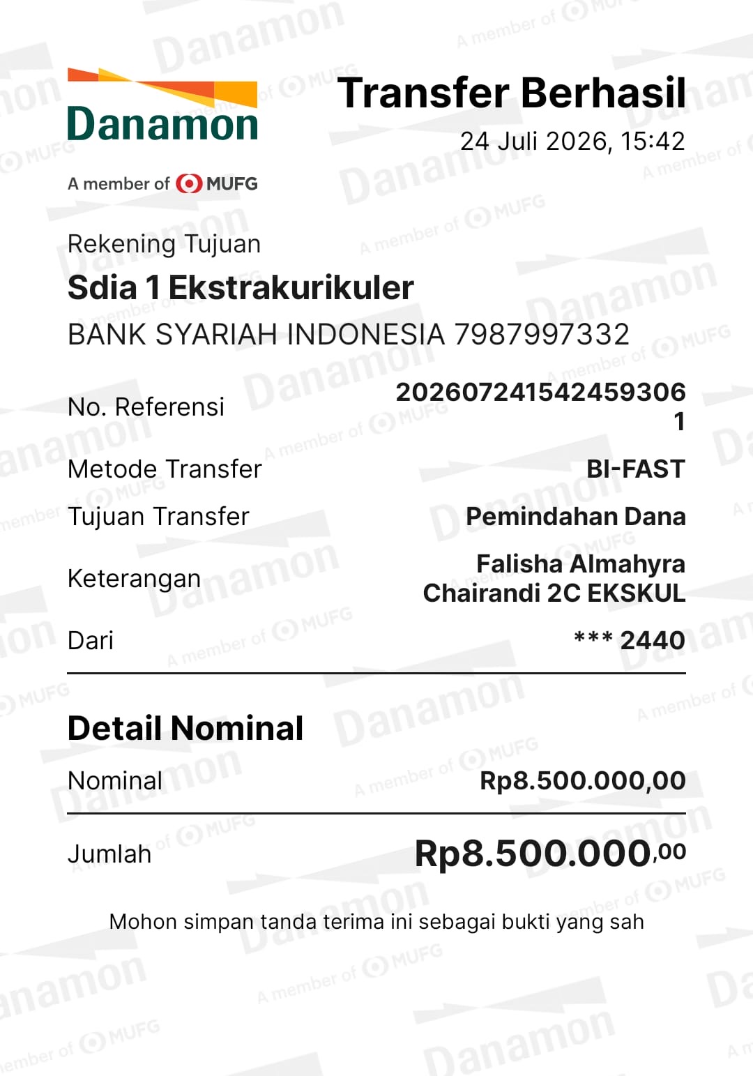 Bukti TF Falisha Almahyra Chairandi