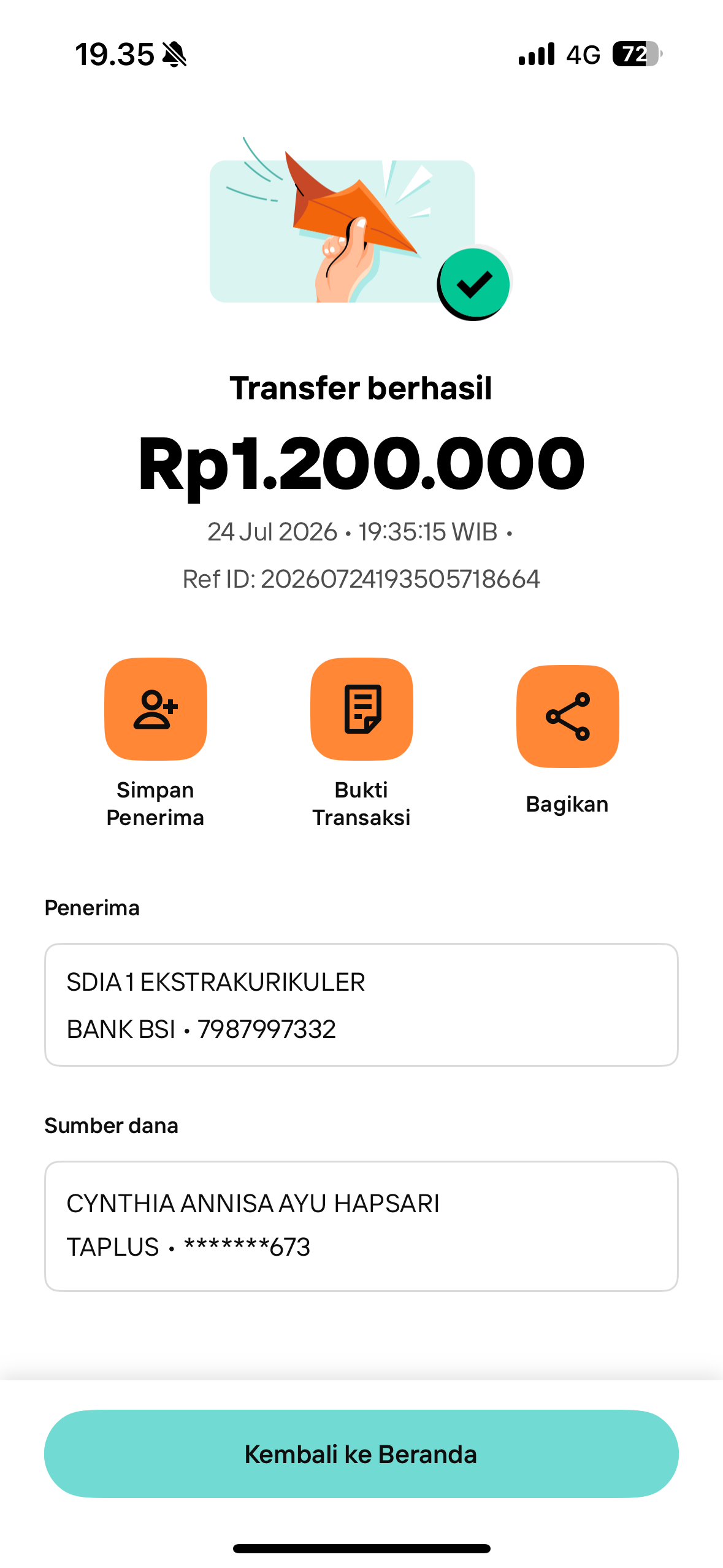 Bukti TF Mikail Pradhana Yudhistira