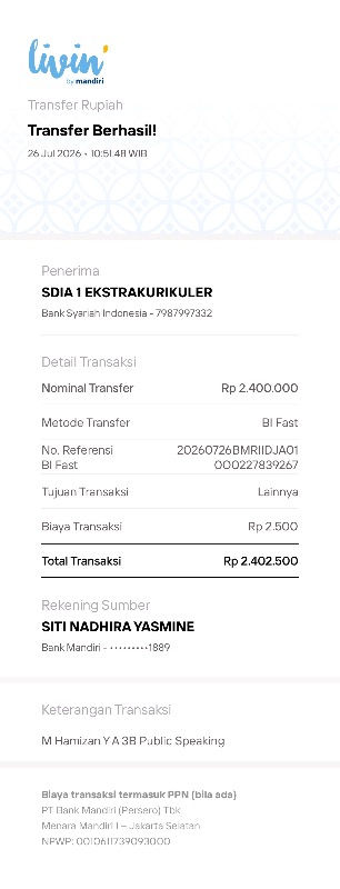 Bukti TF Mokhammad Hamizan Yusuf Alfarizqi