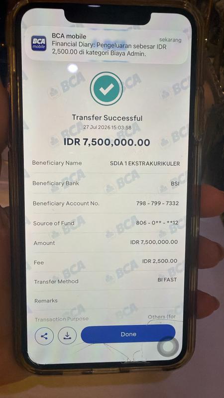 Bukti TF Niken Larashati