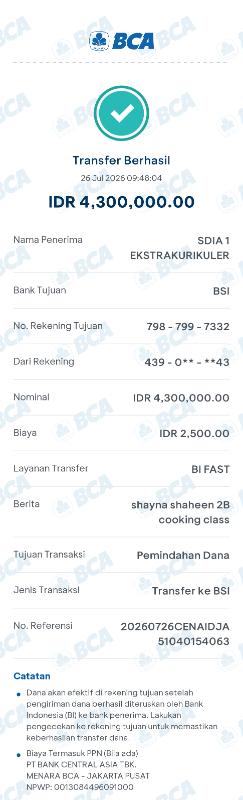 Bukti TF Shayna Shaheen Suryahadi