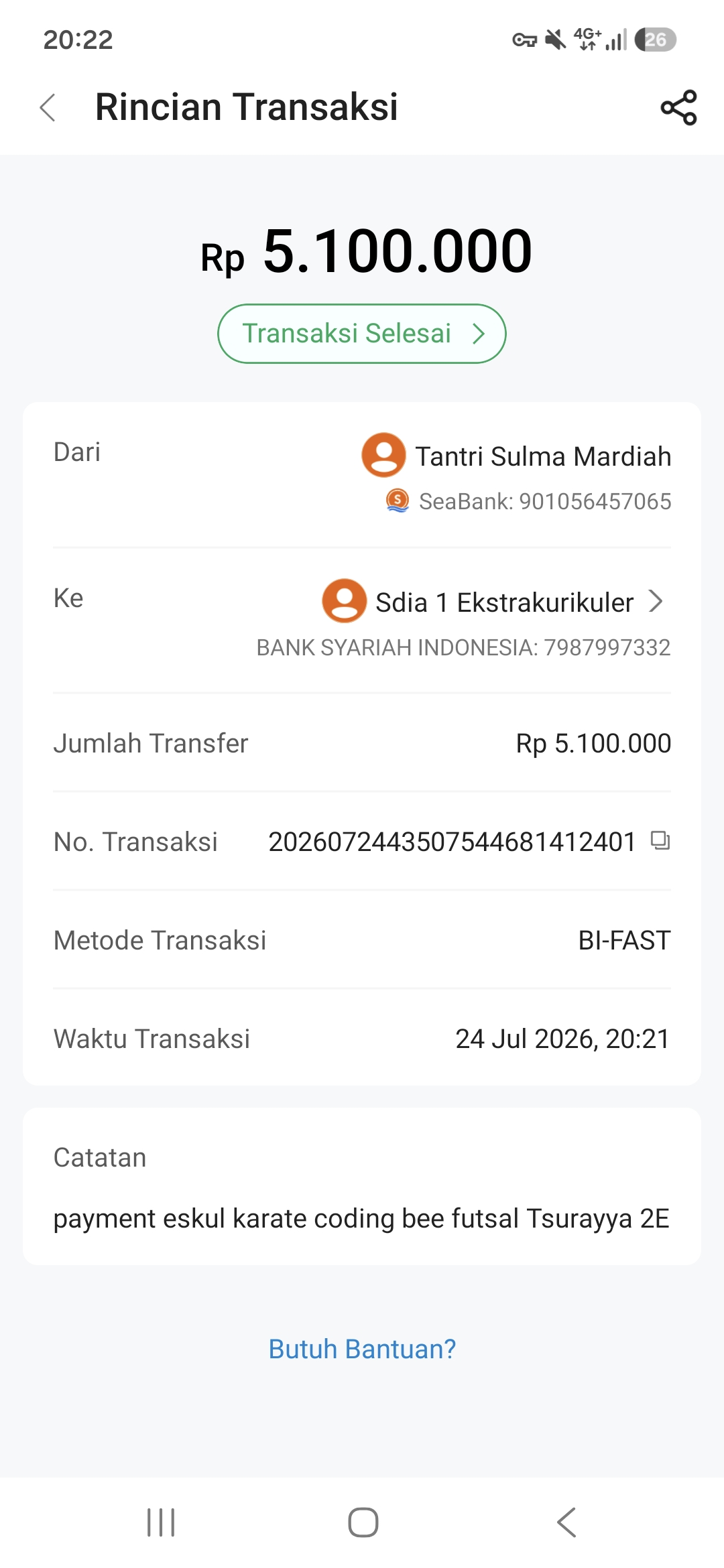 Bukti TF Tsurayya Khalid Riyadi